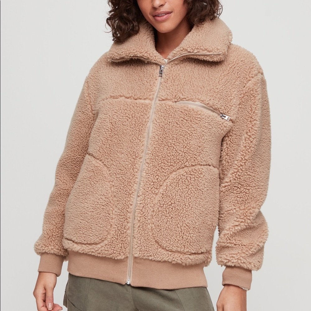Wilfred Free The Teddy Sherpa Jacket Camel Brown